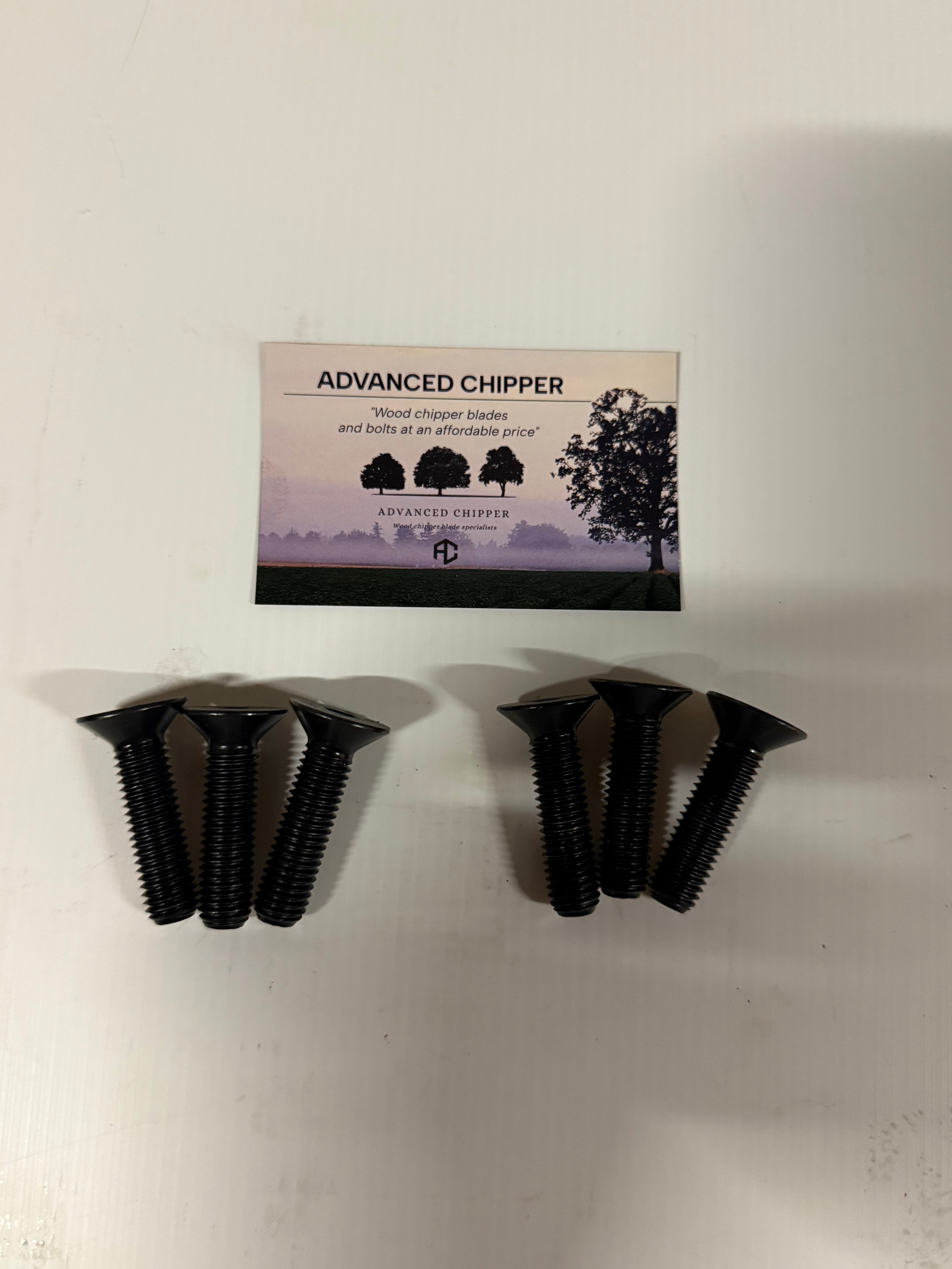 Chipper Blade Bolt Pack to fit JCB 15HP machines (6 Fitting Bolts)