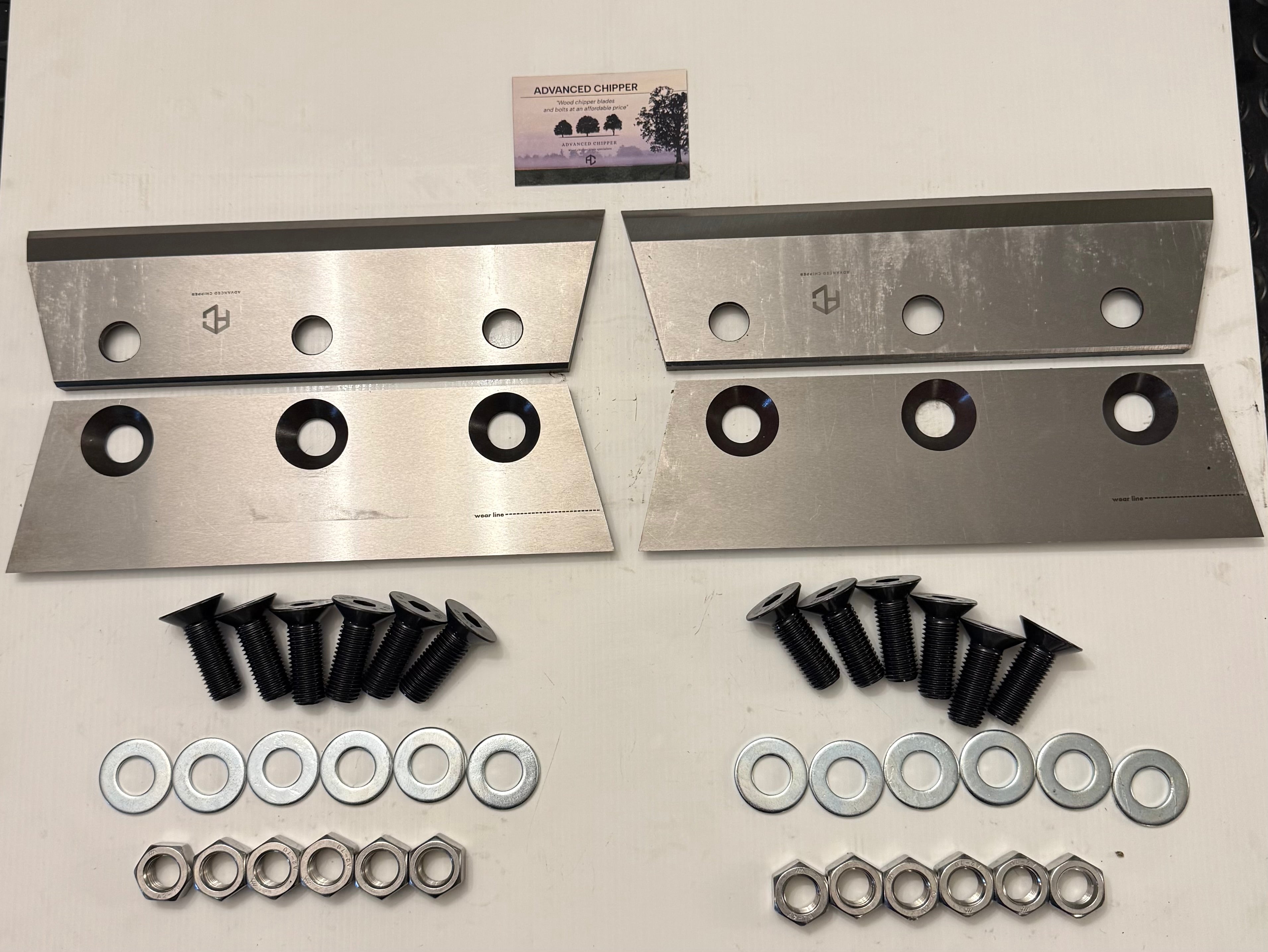 Chipper blades to fit Forst TR8/ST8/XR8/PT8 machines + Bolt Pack (2 NEW SETS)