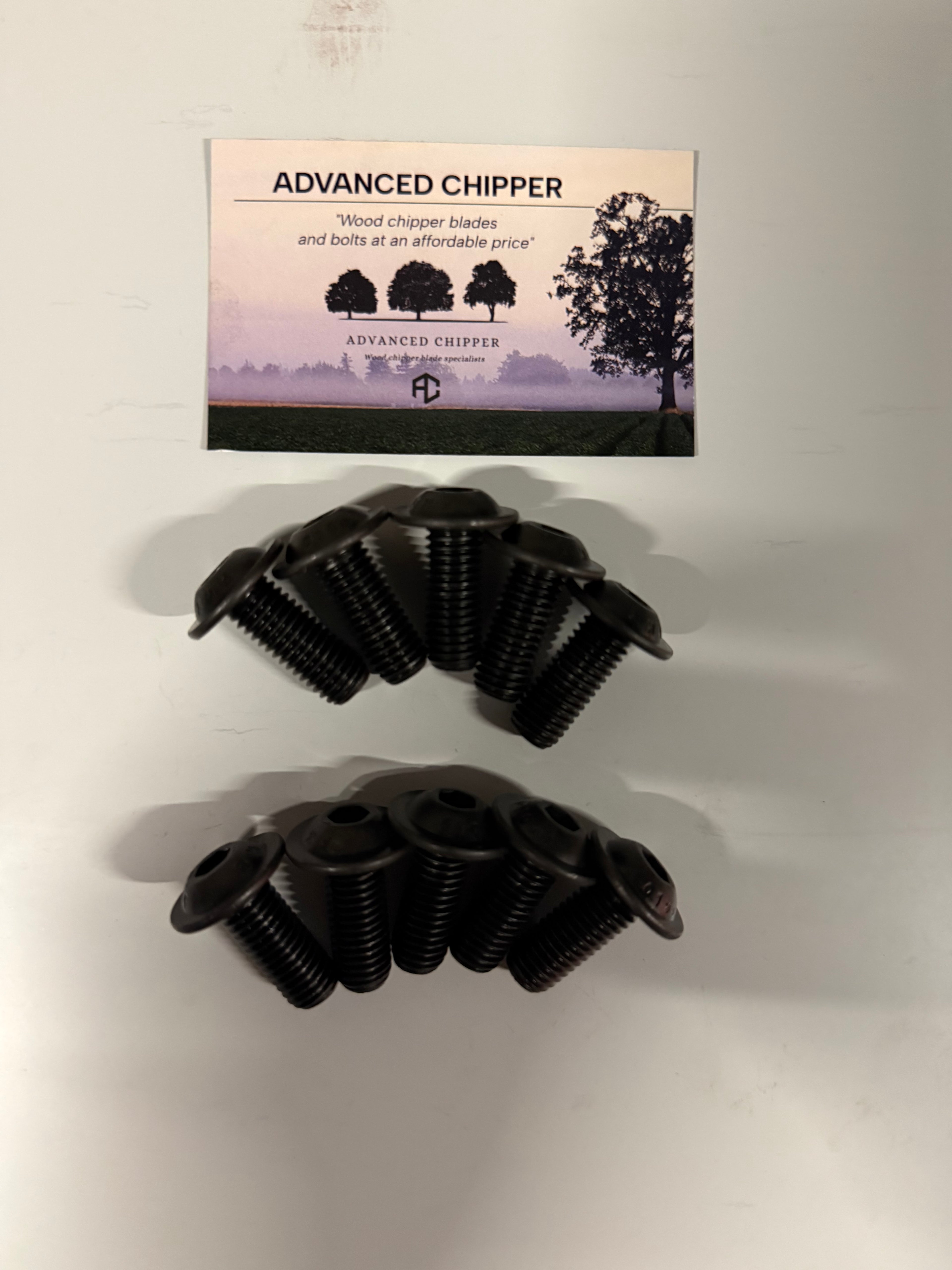 Chipper blade Bolt Pack to fit FM18DD machine (10 Fitting Bolts)