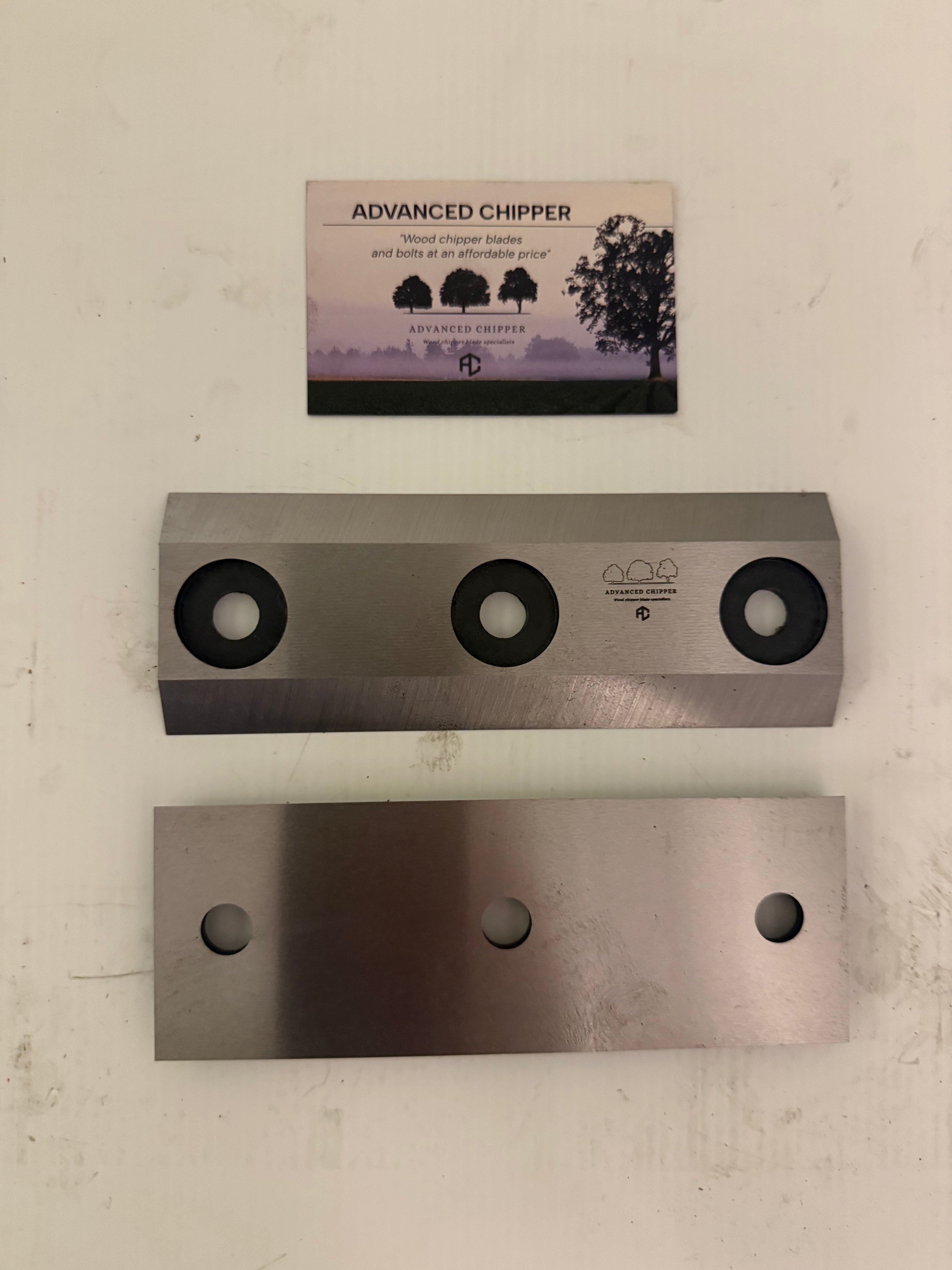 Chipper blades to fit 7HP machine (BRAND NEW SET) 151x54x7mm Dimensions
