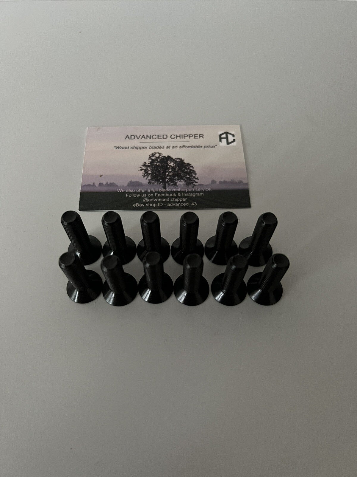 Chipper blade Bolt Pack To fit Greenmech CS100 machine (12 Bolts)