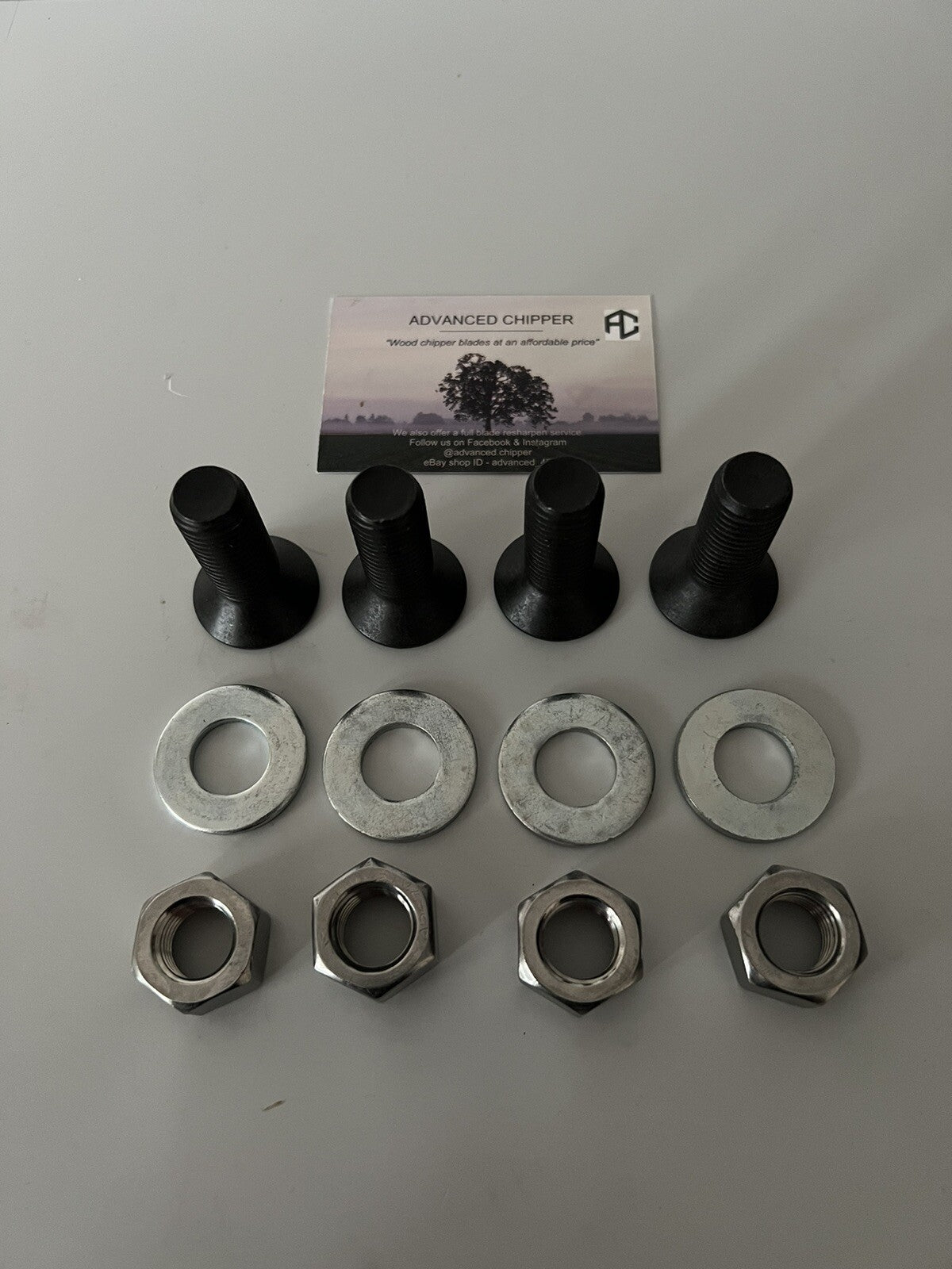 Chipper blade Bolt Pack To fit Forst TR6/ST6 machine (4 Bolts)