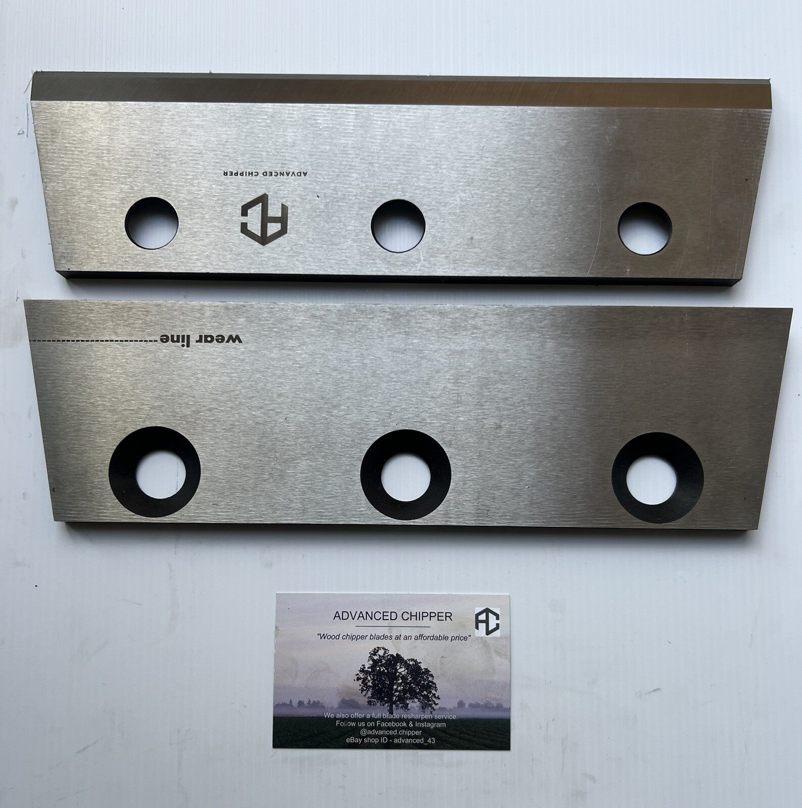 Chipper blades to fit Jensen A540 machine (BRAND NEW SET)