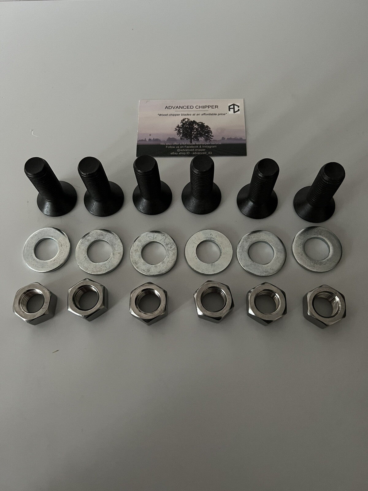 Chipper blade Bolt Pack To fit Forst TR8/ST8/XR8/PT8 machines (6 Bolts)